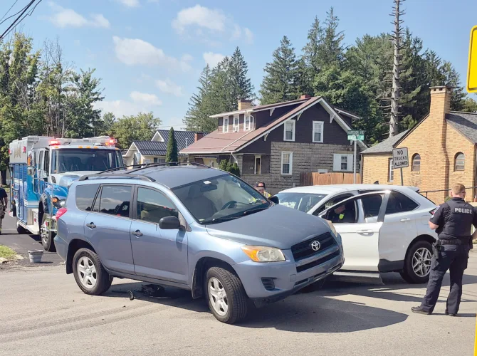 Cars Collide on Harrison Avenue